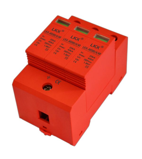 三相電源防雷模塊（3片、18mm）（LKX-M385）(10KA\20KA\40KA60KA\80KA\100KA\120KA...)